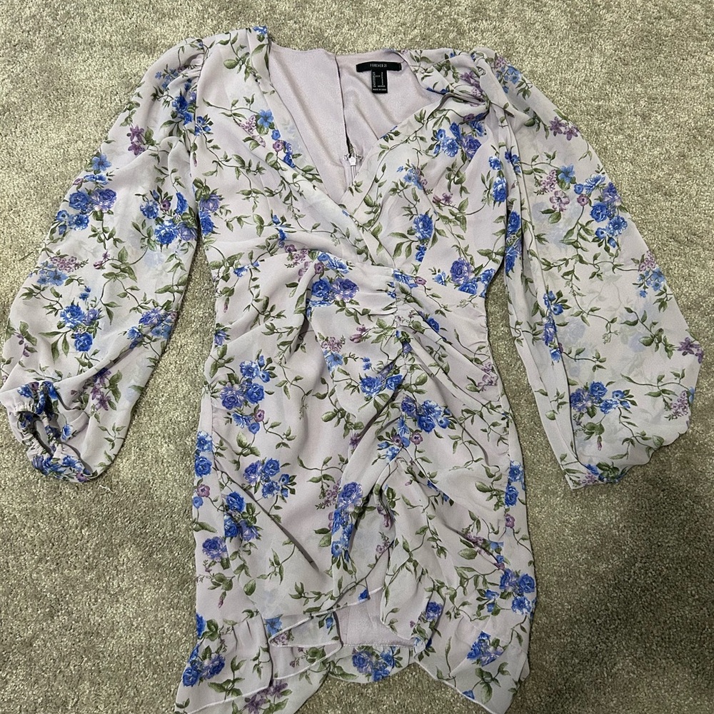 Forever 21 Floral Wrap Dress - Lavender